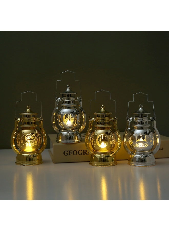 Home Care Ramadan Mubarak LED Hanging Lantern | Premium Islamic Decorative Lamp (Warm Light, Gold) 12.5 x 7.7 x 5.8 cm - Image 3